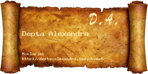 Depta Alexandra névjegykártya