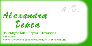 alexandra depta business card